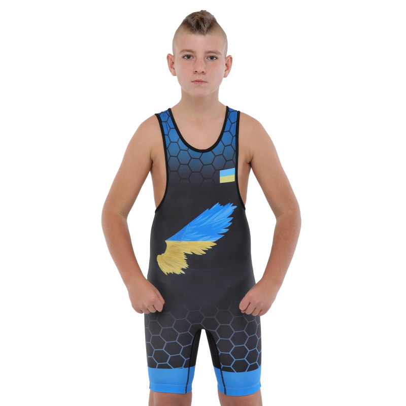 Трико для боротьби дитяче UKRAINE SP-Sport JY-6605 зріст 128-162см кольори в асортименті