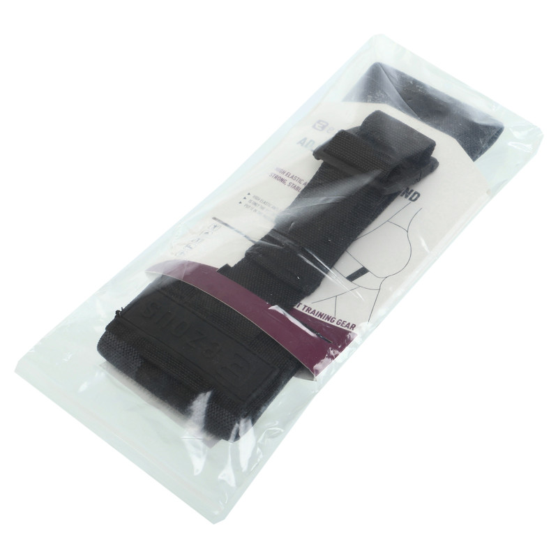 Резинка тканинна для вправ стрічка опору регульована ADJUSTABLE HIP BAND EZOUS EZOUS K-01 чорний