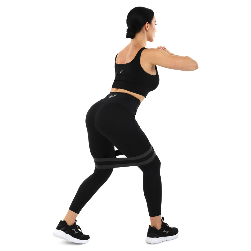 Резинка тканинна для вправ стрічка опору регульована ADJUSTABLE HIP BAND EZOUS EZOUS K-01 чорний
