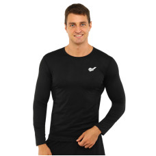 Лонгслів компресійний спортивний JASON K-027 L-2XL чорний