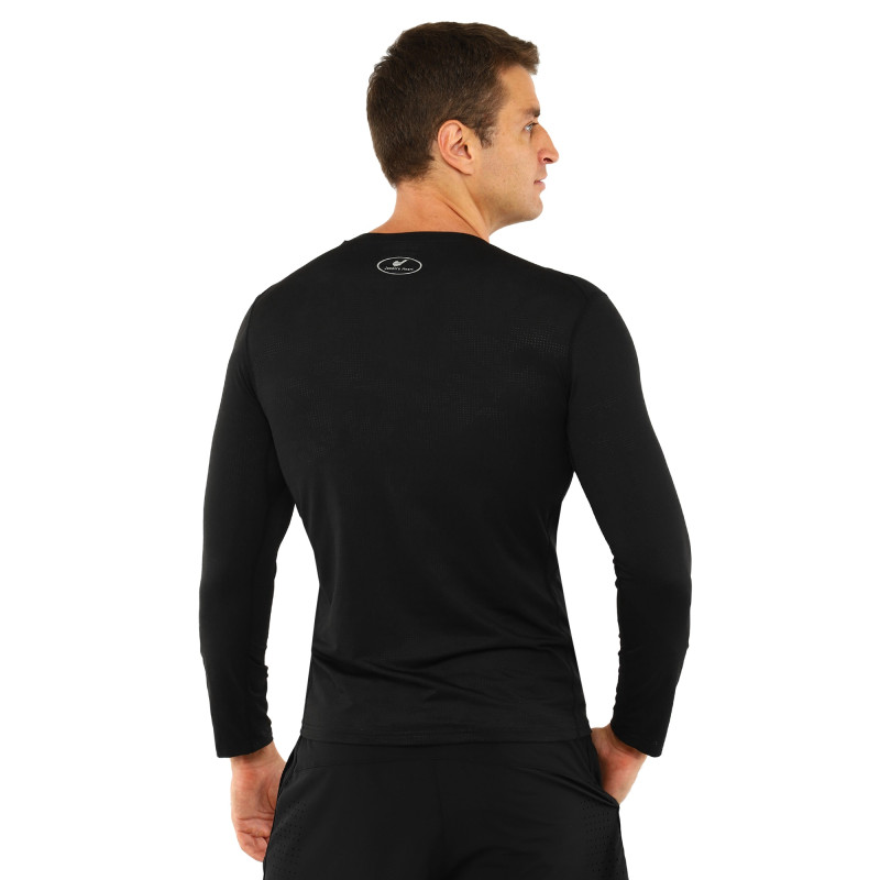Лонгслів компресійний спортивний JASON K-027 L-2XL чорний