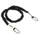 Еспандер трубчастий з карабіном у захисному рукаві RESISTANCE TUBE WITH COVER EZOUS K-05-H навантаження високе чорний