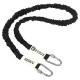 Еспандер трубчастий з карабіном у захисному рукаві RESISTANCE TUBE WITH COVER EZOUS K-05-H навантаження високе чорний
