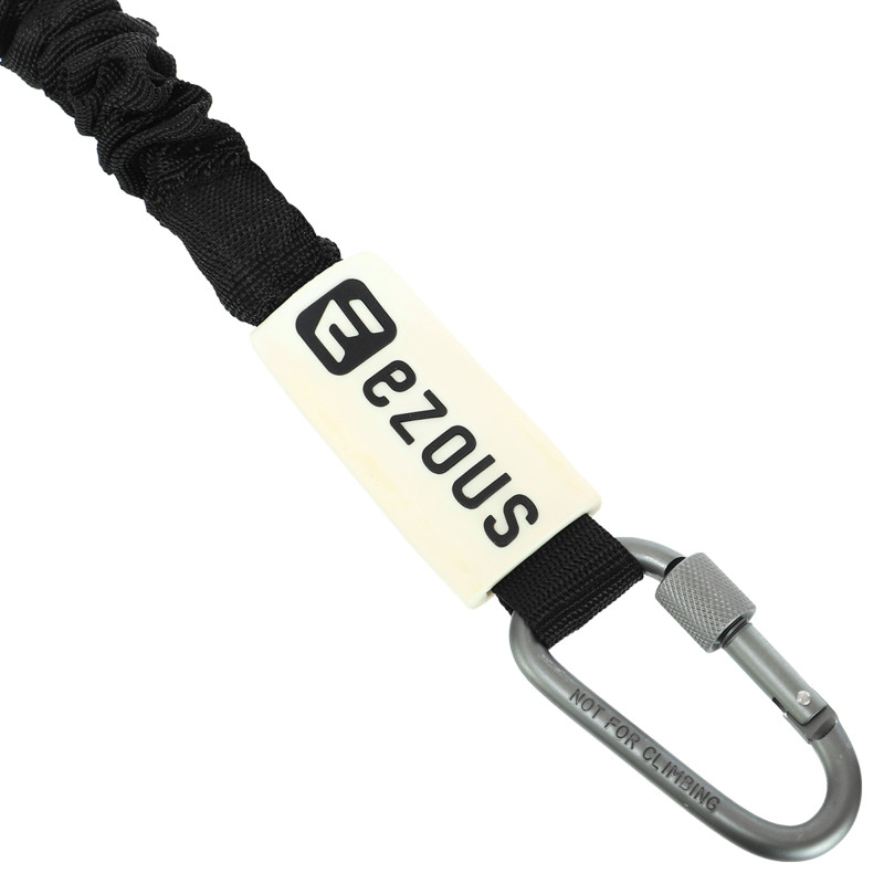 Еспандер трубчастий з карабіном у захисному рукаві RESISTANCE TUBE WITH COVER EZOUS K-05-H навантаження високе чорний