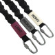 Еспандер трубчастий з карабіном у захисному рукаві RESISTANCE TUBE WITH COVER EZOUS K-05-H навантаження високе чорний