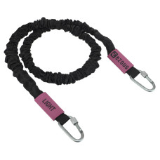Еспандер трубчастий з карабіном у захисному рукаві RESISTANCE TUBE WITH COVER EZOUS K-05-L навантаження низьке чорний