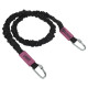 Еспандер трубчастий з карабіном у захисному рукаві RESISTANCE TUBE WITH COVER EZOUS K-05-L навантаження низьке чорний