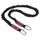 Еспандер трубчастий з карабіном у захисному рукаві RESISTANCE TUBE WITH COVER EZOUS K-05-L навантаження низьке чорний
