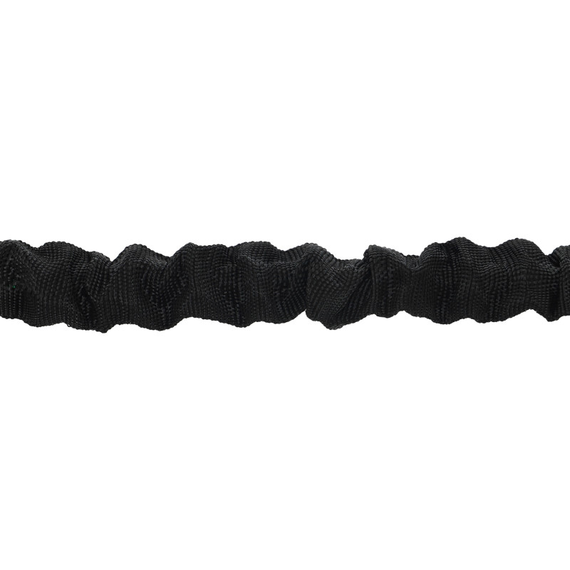 Еспандер трубчастий з карабіном у захисному рукаві RESISTANCE TUBE WITH COVER EZOUS K-05-L навантаження низьке чорний