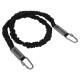 Еспандер трубчастий з карабіном у захисному рукаві RESISTANCE TUBE WITH COVER EZOUS K-05-M навантаження середнє чорний