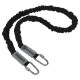 Еспандер трубчастий з карабіном у захисному рукаві RESISTANCE TUBE WITH COVER EZOUS K-05-M навантаження середнє чорний