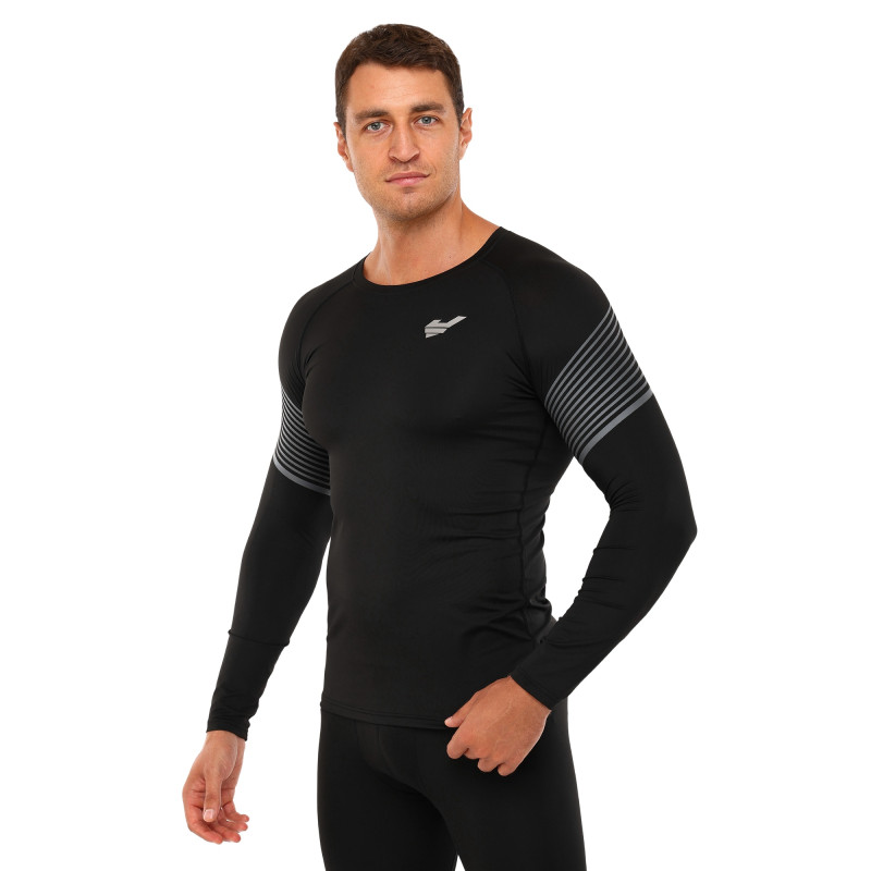 Лонгслів компресійний спортивний JASON K1-1 M-3XL чорний