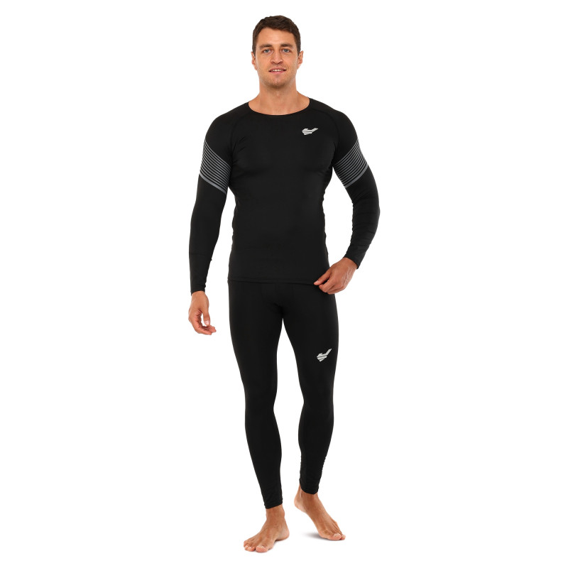 Лонгслів компресійний спортивний JASON K1-1 M-3XL чорний