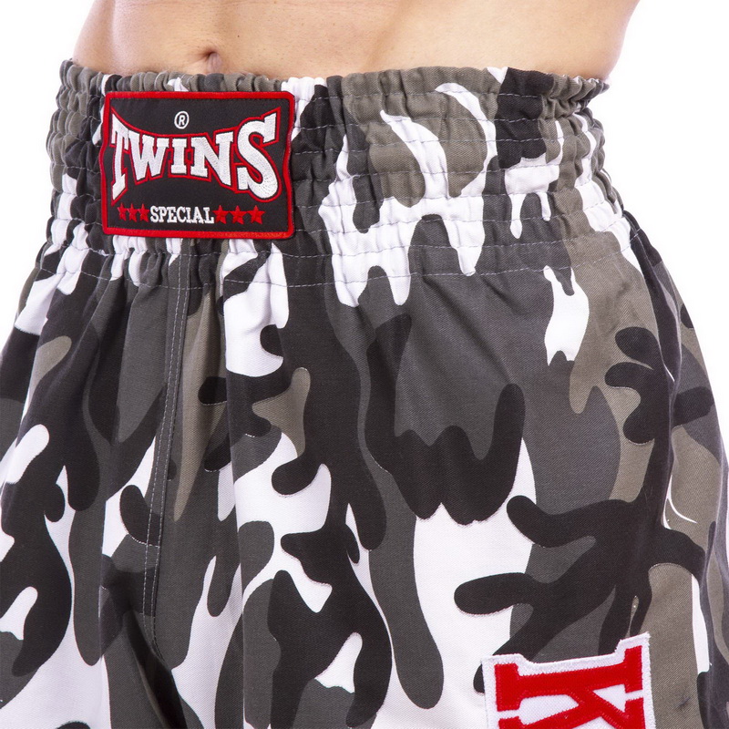 Штани для кікбоксингу TWINS KBT-2 M-XL сірий камуфляж