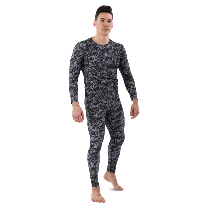 Компресійні штани легінси тайтси Domino KC210-4 S-2XL чорний-білий