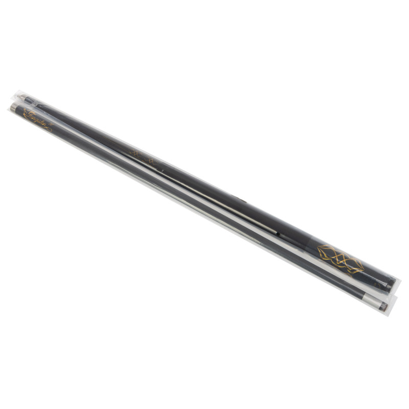 Кий більярдний для пулу двоскладовий розбірний CARBON KS-3455 145x1,3см чорний-білий