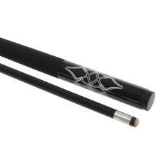 Кий більярдний для пулу двоскладовий розбірний GRAMAX CARBON KS-6207 145x1,2см чорний-білий