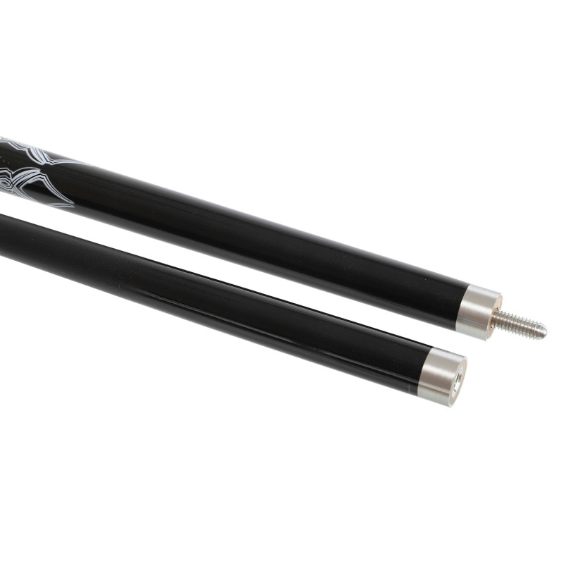 Кий більярдний для пулу двоскладовий розбірний GRAMAX CARBON KS-6207 145x1,2см чорний-білий