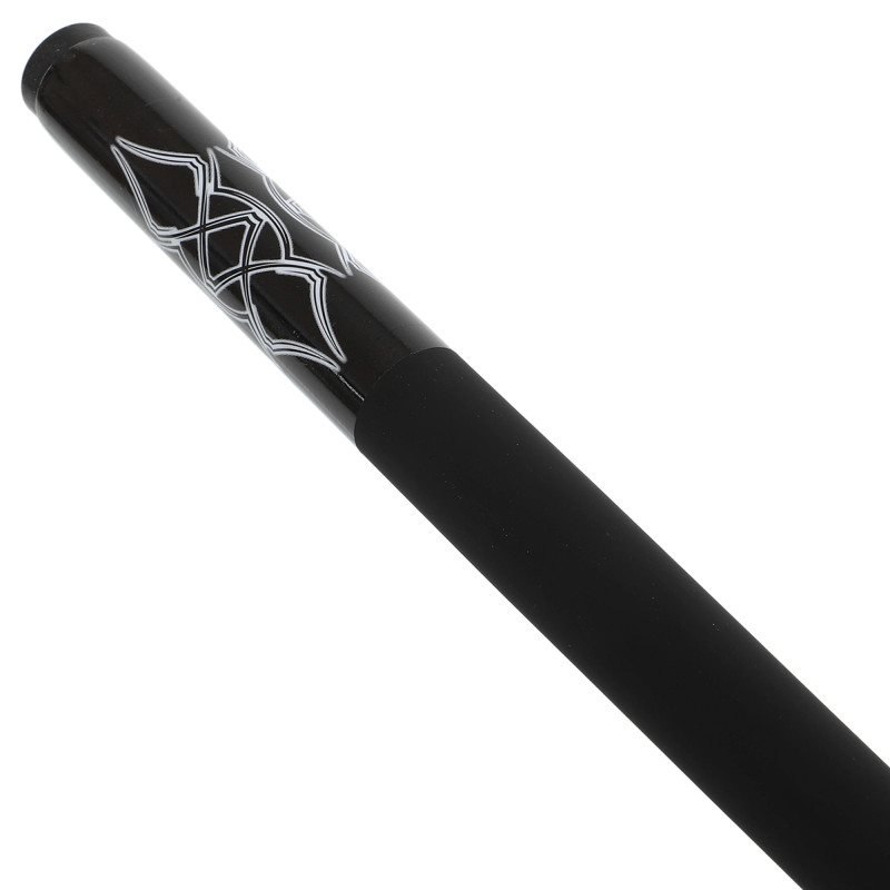 Кий більярдний для пулу двоскладовий розбірний GRAMAX CARBON KS-6207 145x1,2см чорний-білий