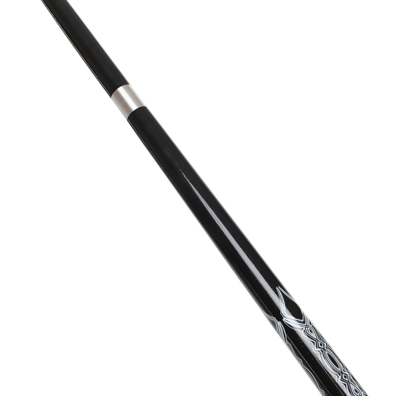 Кий більярдний для пулу двоскладовий розбірний GRAMAX CARBON KS-6207 145x1,2см чорний-білий
