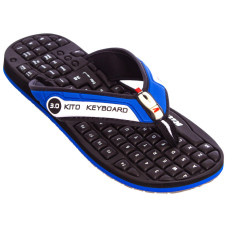 В'єтнамки підліткові для хлопчиків KITO KWE708-D.BLUE-BK розмір 36-39 чорний-синій