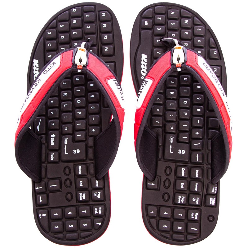 В'єтнамки підліткові для хлопчиків KITO KWE708-RED-BLACK розмір 36-39 чорний-червоний