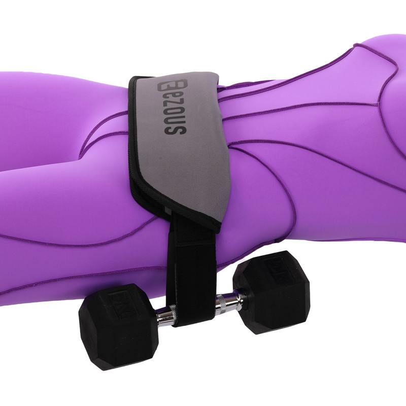 Пояс тренажер для сідничного містка регульований ваговий пояс PORTABLE HIP THRUST STRAP EZOUS L-04 сірий-чорний