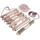 Комплект навісних аксесуарів для шведської стінки канат, кільця, сходи, гойдалки SP-Planeta L-0504 дерево