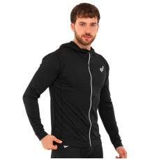 Кофта спортивна на блискавці з капюшоном JASON L-28 M-2XL чорний