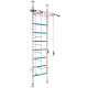 Шведська стінка з турником, брусами та лавкою для преса SP-Planeta Demos L-4027 сталь сірий