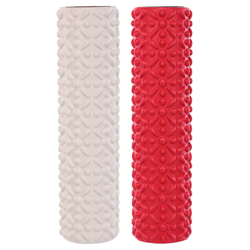Ролер масажний циліндр (ролик мфр) 45см Grid Flower Roller BLOOM FOAM ROLLER LB7022 кольори в асортименті