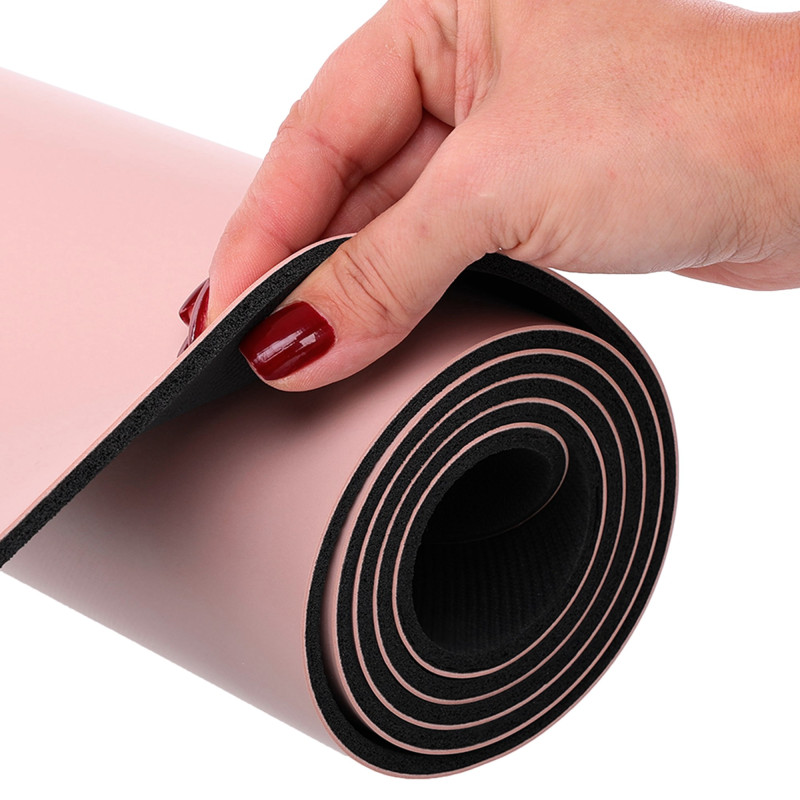 Килимок для фітнесу та йоги PU двошаровий BLOOM YOGA MAT LB7030 183x61x0,5см кольори в асортименті