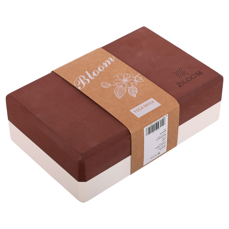 Блок для йоги двокольоровий BLOOM YOGA BRICK LB7041 кольори в асортименті