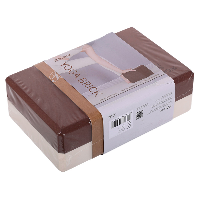 Блок для йоги двокольоровий BLOOM YOGA BRICK LB7041 кольори в асортименті