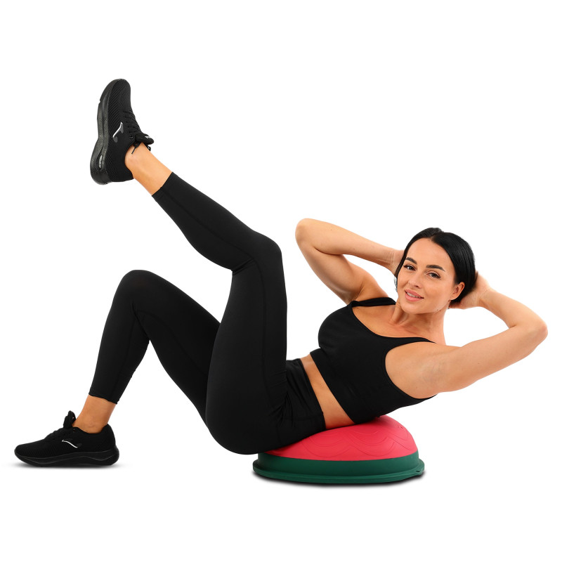 Балансувальна платформа напівсфера BOSU з еспандерами BOSU BLOOM BALANCE TRAINER LB7052 кольори в асортименті