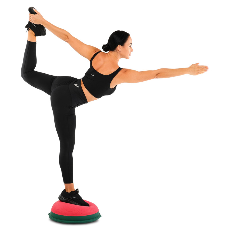 Балансувальна платформа напівсфера BOSU з еспандерами BOSU BLOOM BALANCE TRAINER LB7052 кольори в асортименті