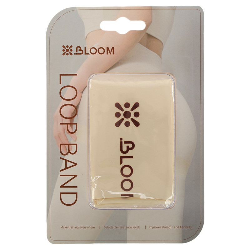 Резинка для вправ стрічка опору LOOP BANDS BLOOM LB7061-S жорсткість S білий
