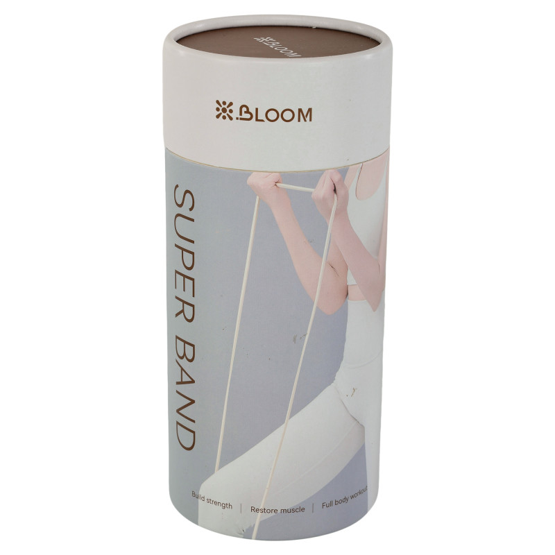 Гума петля для підтягувань та тренувань стрічка силова BLOOM SUPER BAND LB7070-1 білий