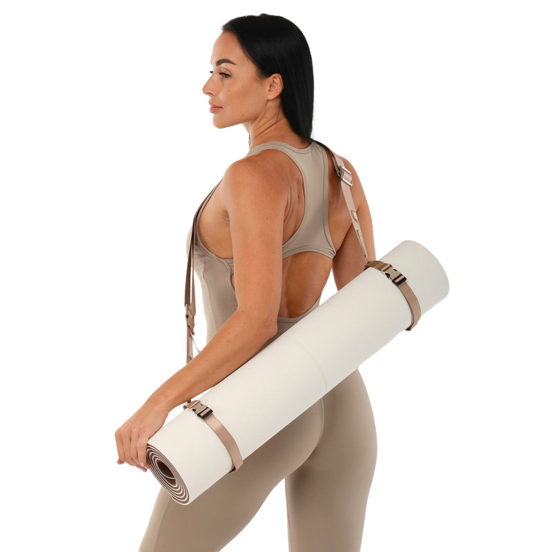Ремінь-стяжка для перенесення килимка BLOOM YOGA MAT STRAP LB7084 коричневий