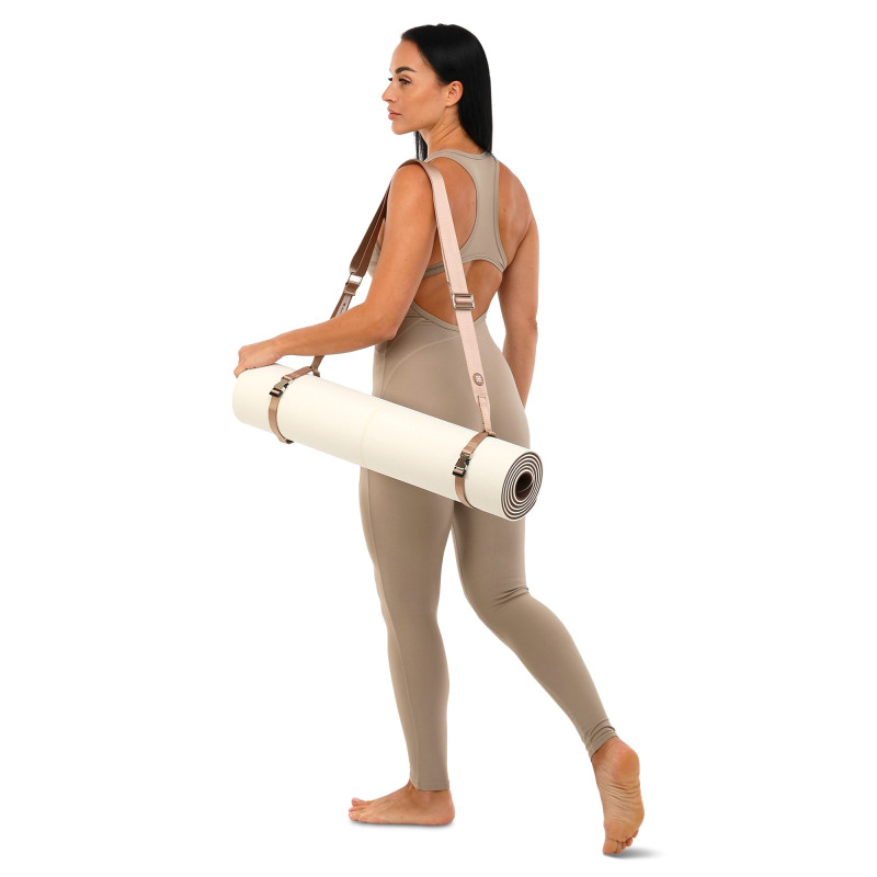 Ремінь-стяжка для перенесення килимка BLOOM YOGA MAT STRAP LB7084 коричневий