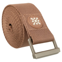 Ремінь для йоги з металевою пряжкою BLOOM YOGA STRAP LB7086 183x3,8см коричневий