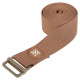 Ремінь для йоги з металевою пряжкою BLOOM YOGA STRAP LB7086 183x3,8см коричневий