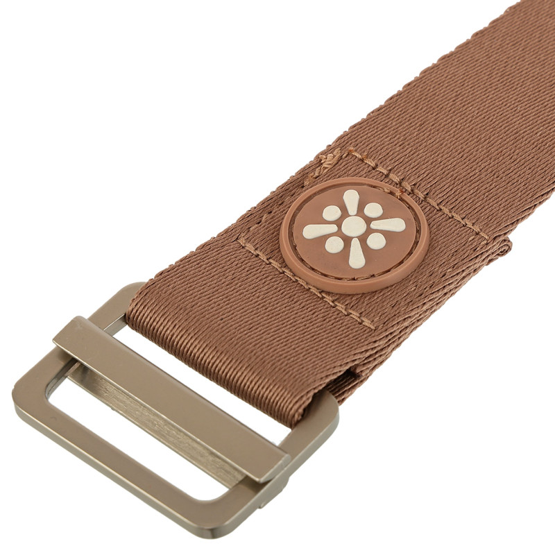 Ремінь для йоги з металевою пряжкою BLOOM YOGA STRAP LB7086 183x3,8см коричневий