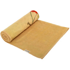 Килимок рушник для йоги нековзний BLOOM YOGA TOWEL LB7091 BEGONIA коричневий