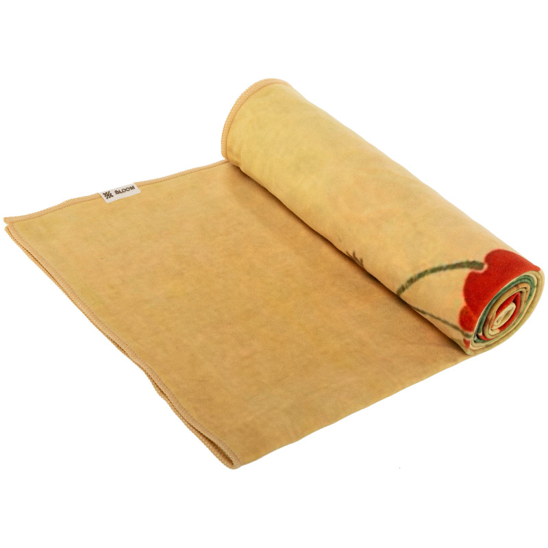 Килимок рушник для йоги нековзний BLOOM YOGA TOWEL LB7091 BEGONIA коричневий