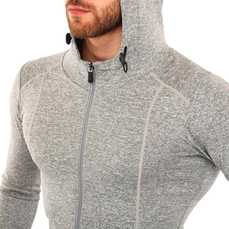 Кофта спортивна на блискавці з капюшоном SP-Sport LD-1006-GR M-3XL сірий