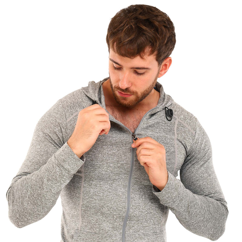 Кофта спортивна на блискавці з капюшоном SP-Sport LD-1006-GR M-3XL сірий