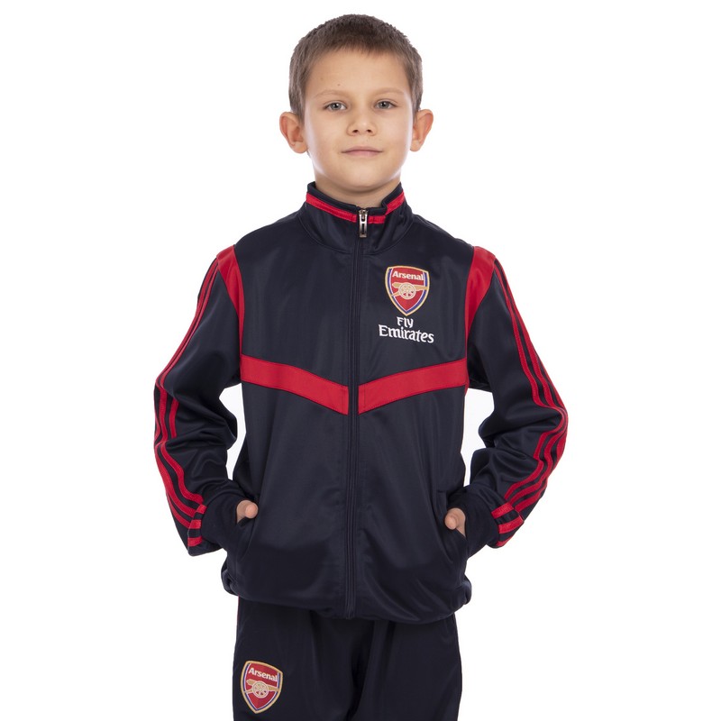 Костюм спортивний дитячий із символікою футбольного клубу ARSENAL кофта на блискавці та штани LIDONG LD-6125K-A 26-32 кольори в асортименті