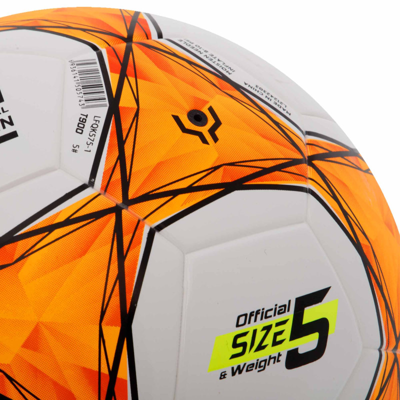М'яч футбольний LI-NING LFQK575-1 №5 TPU+EVA білий-помаранчевий