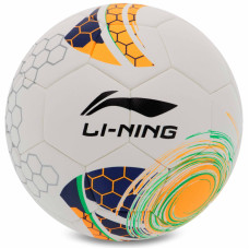 М'яч футбольний LI-NING LFQK579-1 №5 PU+EVA білий-жовтий